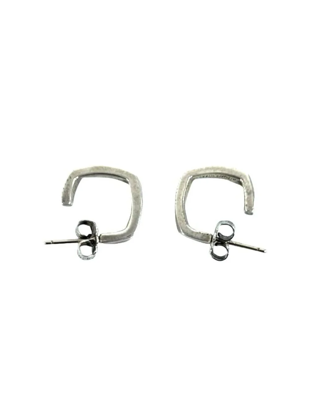 Tiffany & Co Vintage Torque Hoop Earrings 925 Sterling Silver Accessory Sally